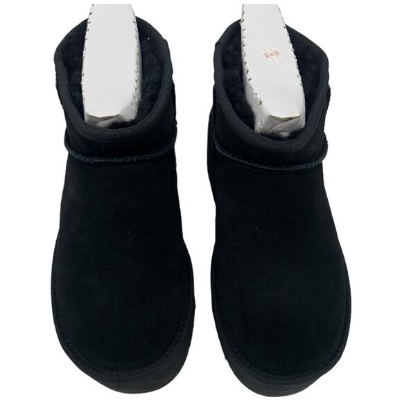 Authentic Ugg Classic Ultra Mini Platform Boots Women's 9 Black - Picture 3 of 6
